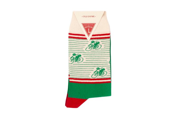 Le Patron Vintage Cyclist Socks italian green