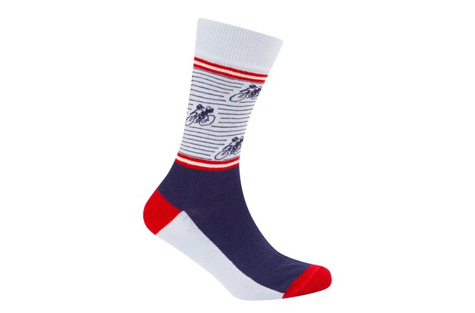 Le Patron Vintage Cyclist Socks dark blue