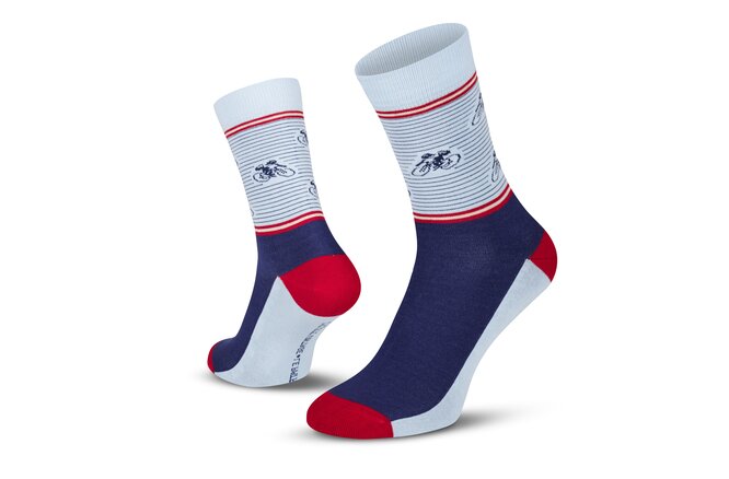 Le Patron Vintage Cyclist Socks dark blue