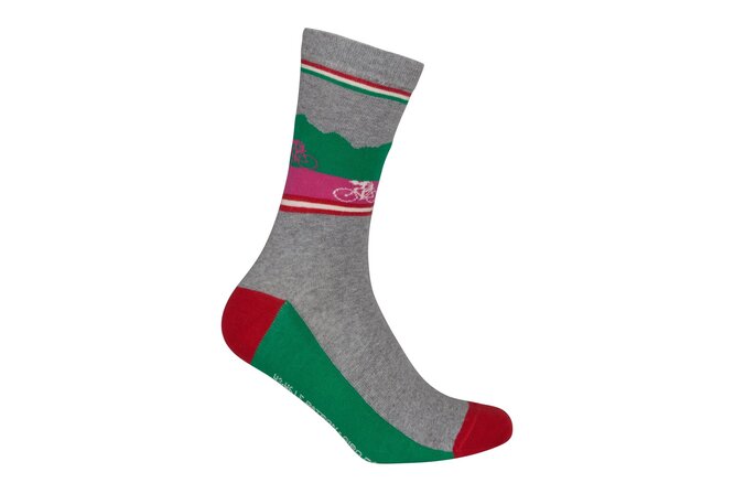 Le Patron Grand Tours Giro Socks grey melange