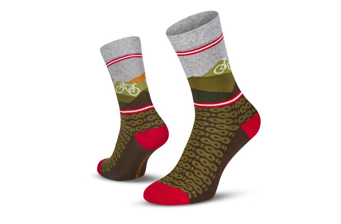 Le Patron Mountain Socks army green
