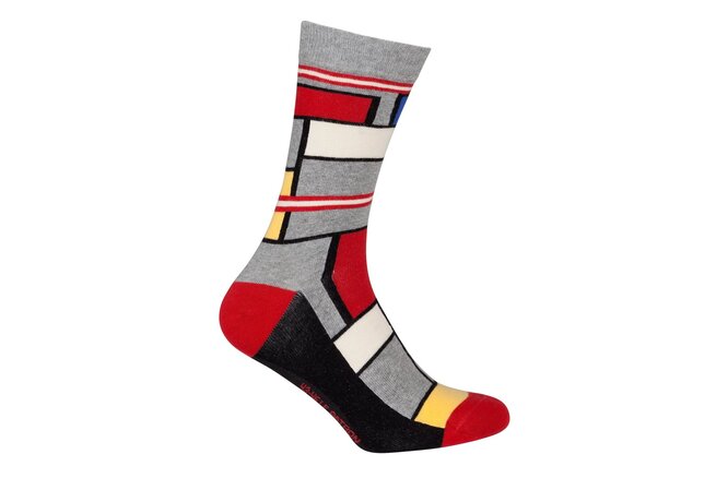 Le Patron Classic Jersey Look Socks mondrian grey