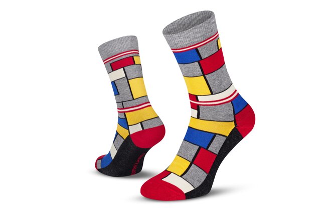 Le Patron Classic Jersey Look Socks mondrian grey