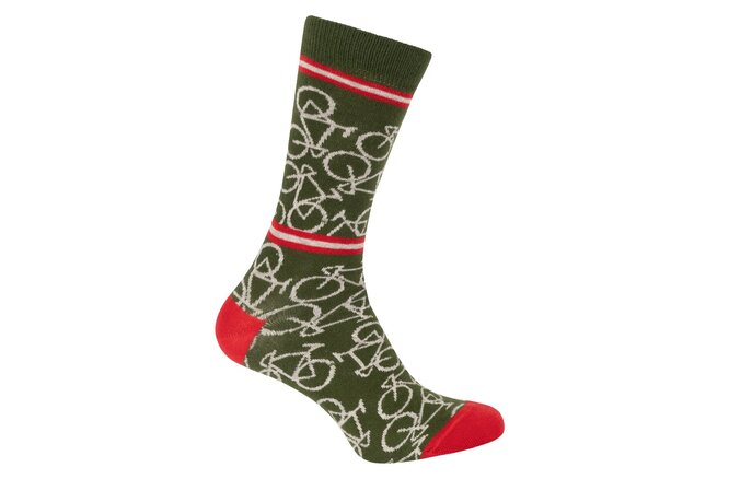 Le Patron Bicycle Socks army green
