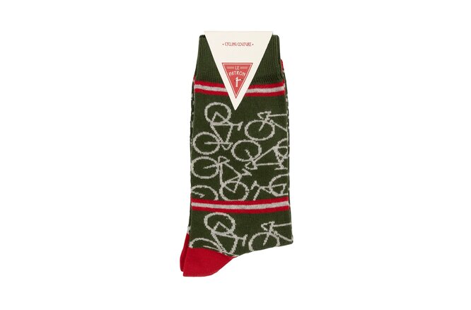 Le Patron Bicycle Socks army green