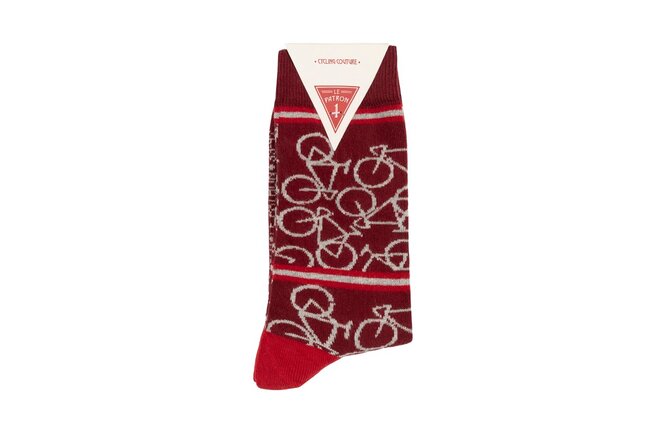 Le Patron Bicycle Socks bordeaux