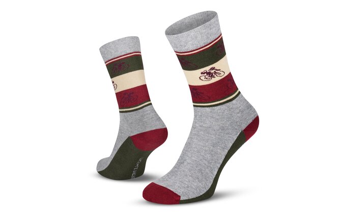 Le Patron Country Edition Italy Socks grey melange