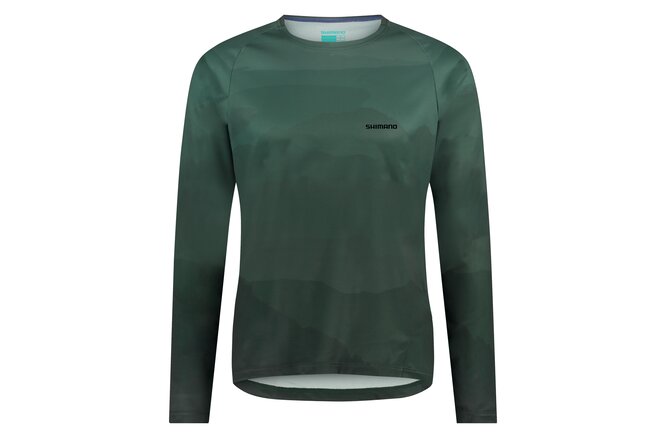 Shimano Men Sentiero LS Jersey aurora green