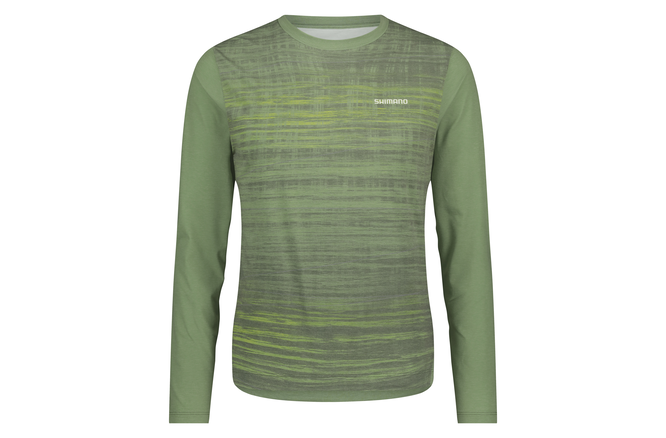 Shimano Men Spazio LS Jersey Printed green