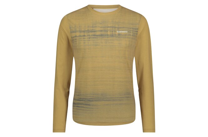 Shimano Men Spazio LS Jersey Printed beige
