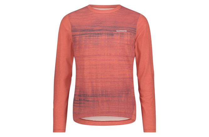 Shimano Men Spazio LS Jersey Printed red