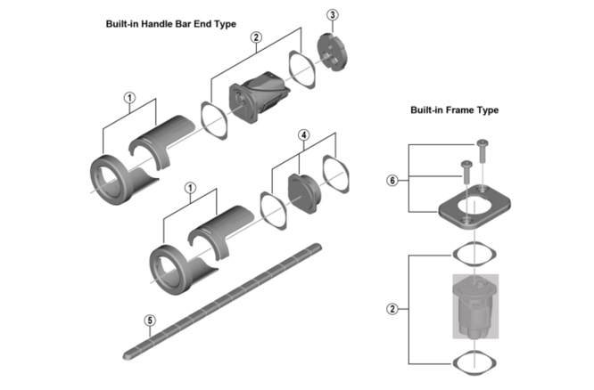 Shimano Elektrischer Verteiler EW-RS910H Di2 2xE-Tube Port... Rahmen&Lenkertyp Box