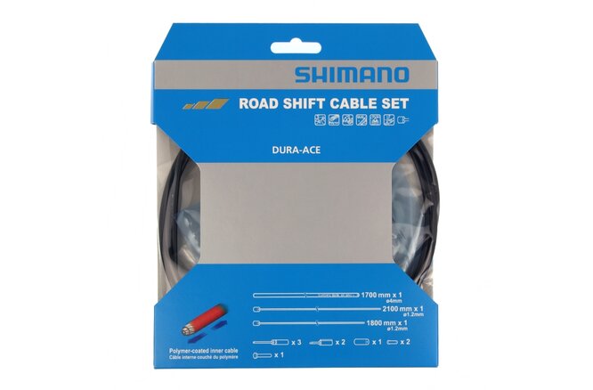 Shimano Schaltzugset Road Polymer schwarz Blister