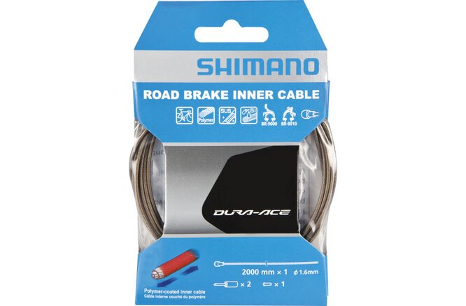 Shimano Bremskabel BC-90000 1.6x2000 mm Polymer-beschichtet... Blister