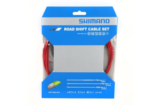Shimano Schaltzugset Road Optislik rot Blister