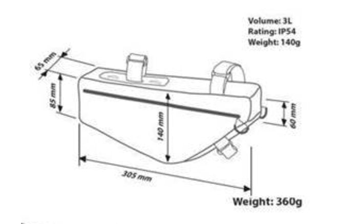 PRO Rahmentasche Gravel Triangle small grau