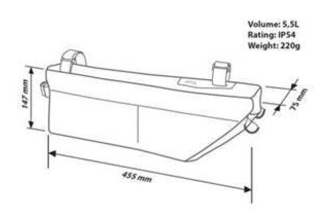 PRO Rahmentasche Gravel 5.5l grau
