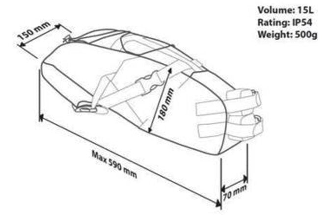 PRO Satteltasche Gravel 15l grau