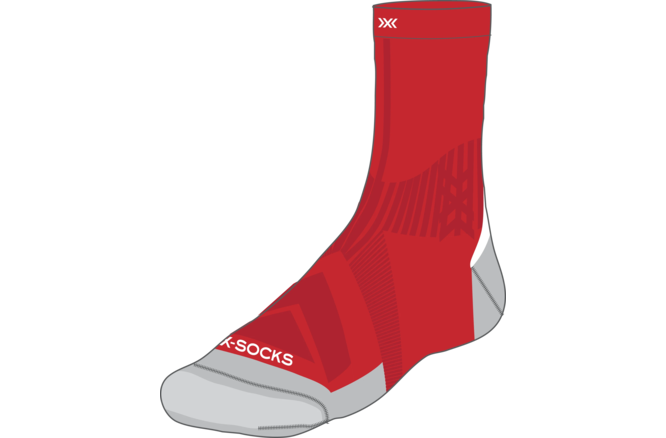 X-SOCKS UNI Bike Perform Crew rocket red