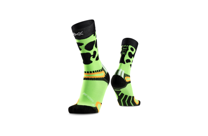 X-SOCKS Unisex Hike Discover Crew fluo green frog