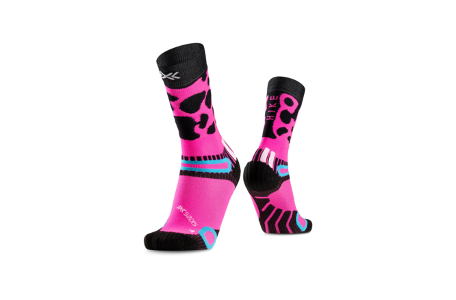 X-SOCKS Unisex Hike Discover Crew fluo pink frog