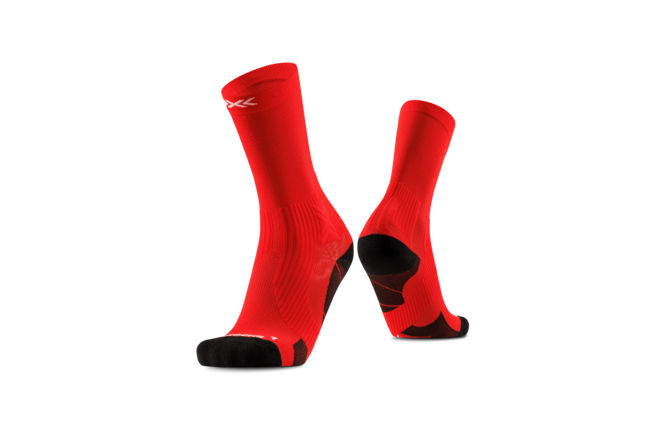X-SOCKS Unisex Run Perform Crew rocket red