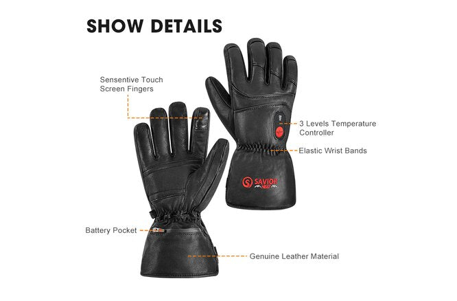 SAVIOR Wintersport Polar Leder Unisex Black