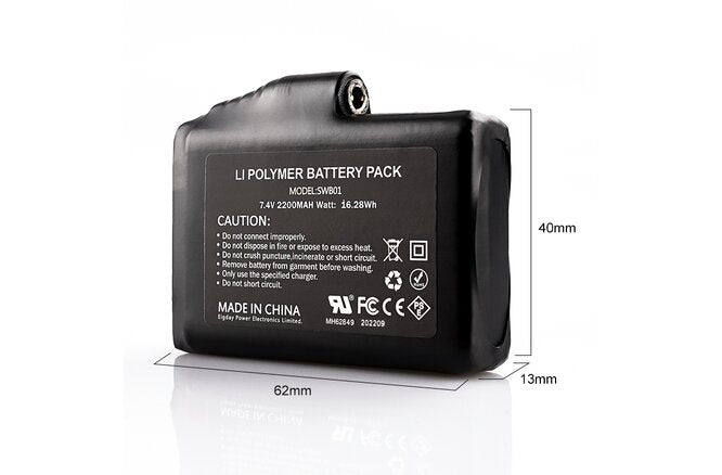 SAVIOR Extra Akku 5200 mAh für die Jacke Black