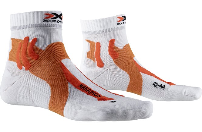 X-SOCKS Marathon arctic white/sunset orange