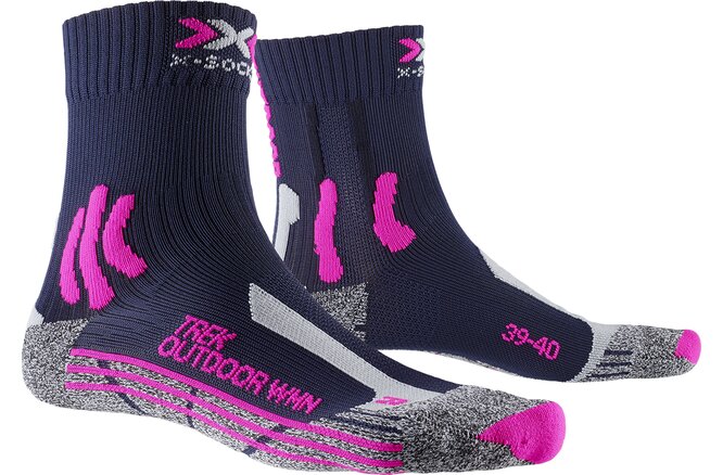 X-SOCKS Women Trek Outdoor midnight blue/pink/grey melange