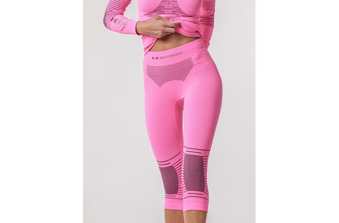 X-BIONIC Women Energizer 4.0 Pants 3/4 neon flamingo/anthracite