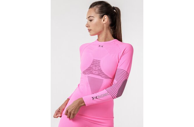 X-BIONIC WOMEN Energizer 4.0 Shirt LG SL neon flamingo/anthracite