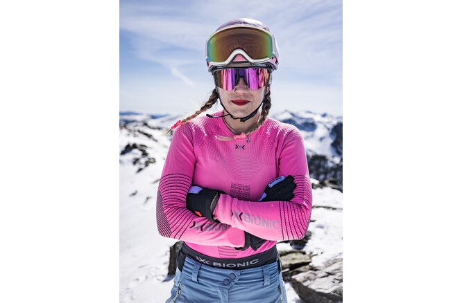 X-BIONIC WOMEN Energizer 4.0 Shirt LG SL neon flamingo/anthracite