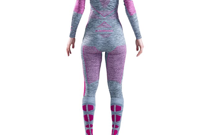 X-BIONIC Women Energy Accumulator 4.0 Melange Pants... 3/4 grey melange/pink