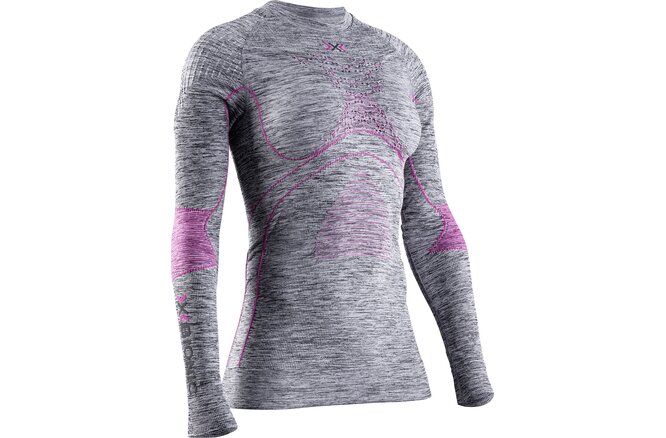 X-BIONIC Women Energy Accumulator 4.0 Melange Shirt LG... SL grey melange/pink