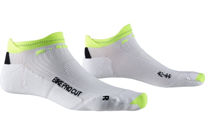 X-SOCKS Bike Pro Cut arctic white/phyton yellow