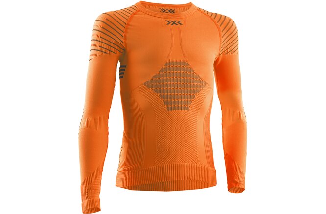 X-BIONIC JR Invent 4.0 Shirt LG SL sunset orange/ anthracite