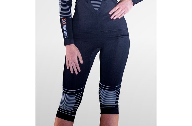 X-BIONIC Women Energizer 4.0 Pants 3/4 opal black/arctic white