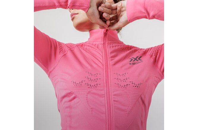 X-BIONIC Women Energizer 4.0 Transmission Layer Full ZIP neon... flamingo/anthracite
