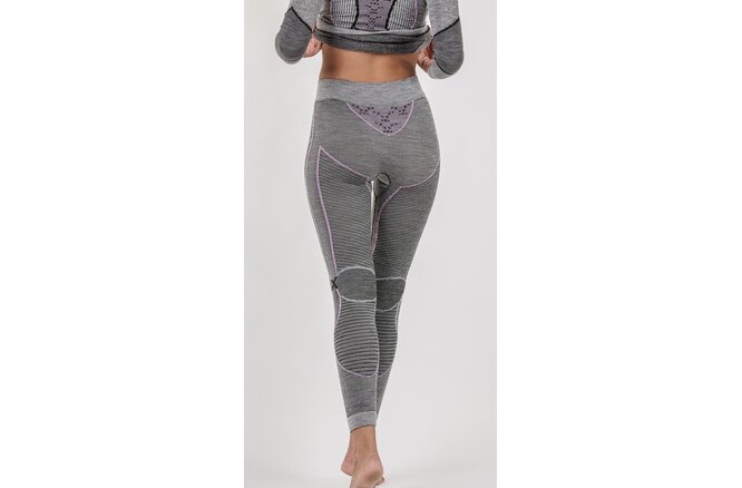 X-BIONIC Women Merino Pants black/grey/ magnolia