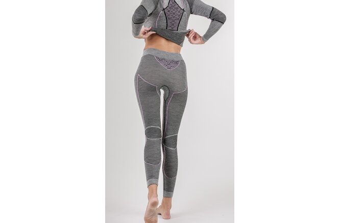 X-BIONIC Women Merino Pants black/grey/ magnolia