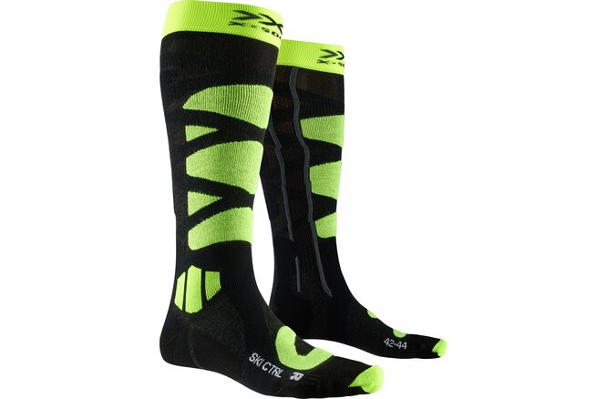 X-SOCKS Ski Control 4.0 anthracite melange/phyton yellow