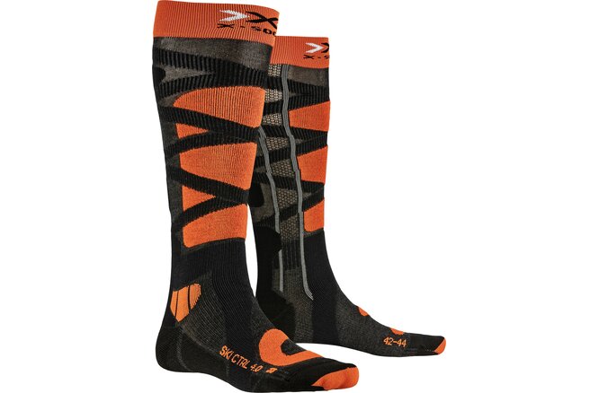 X-SOCKS Ski Control 4.0 anthracite melange/x-orange