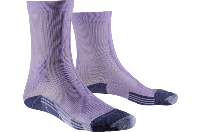 X-SOCKS Women Trail Run Discover Crew orchid/sunset blue