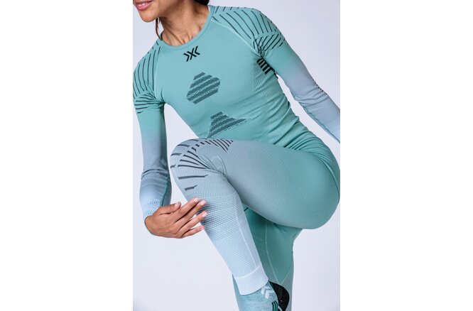 X-BIONIC Women Invent FX Pants sage green/light grey/optical white