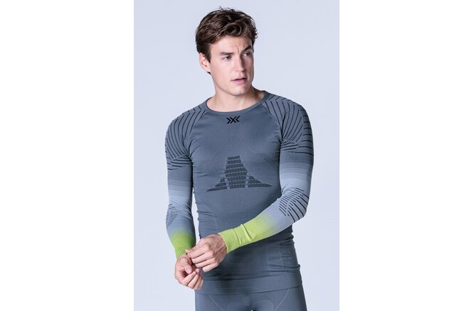 X-BIONIC Men Invent FX Shirt LG SL rhino grey/light grey/canary