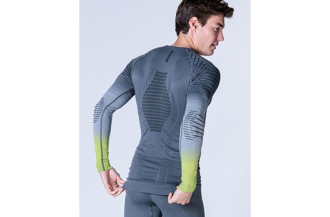 X-BIONIC Men Invent FX Shirt LG SL rhino grey/light grey/canary