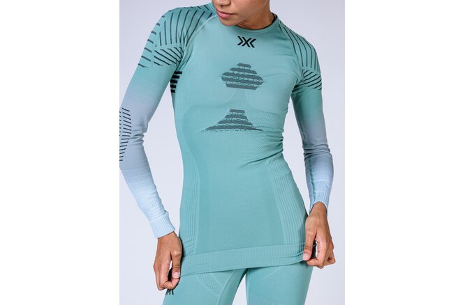 X-BIONIC Women Invent FX Shirt LS sage green/light grey/optical white