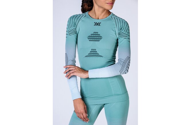 X-BIONIC Women Invent FX Shirt LS sage green/light grey/optical white