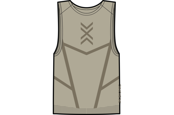 X-BIONIC Men XCeed Run Tank Top sand/dark sand